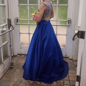 Rachel Allan Blue Prom Dress